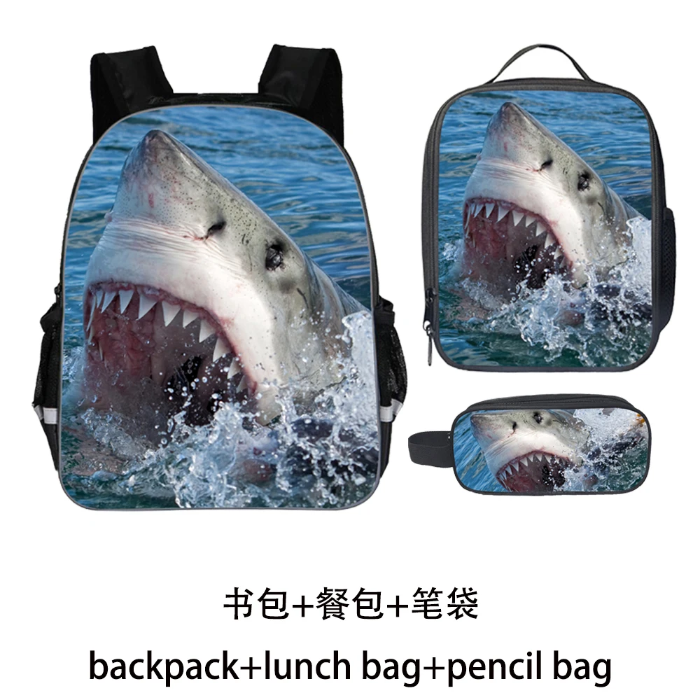 

Shark Dinosaus Backpack Set Teenagers Girls Boys Toddler Kid School Book Bags Men Women Rock Mochila Bolsa