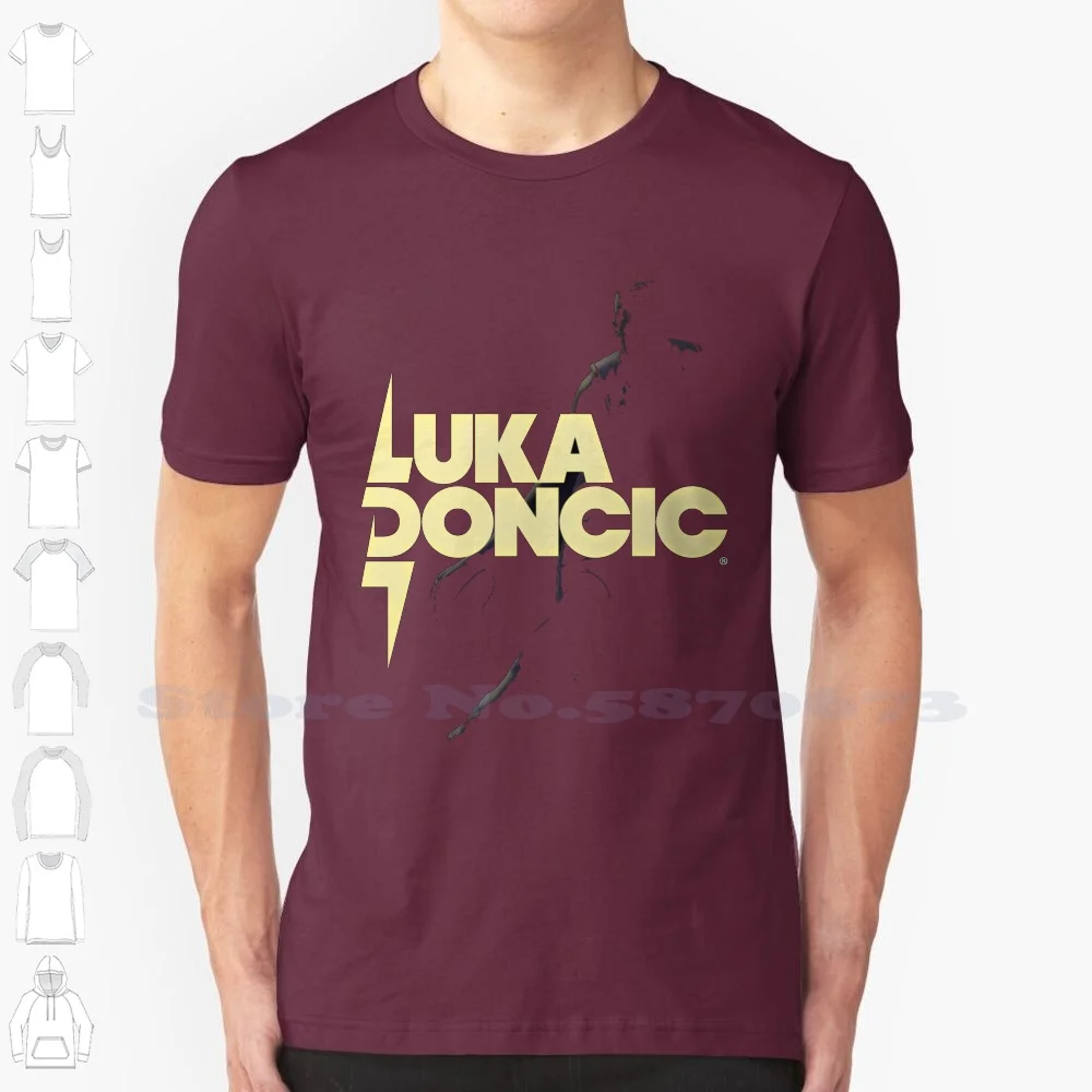 Luka Doncic Merch 100% Pure Cotton T-Shirt Dirk Nowitzki Basketball Fadeaway Low Polygon Germany Jesus Mavs Luka Doncic Spain