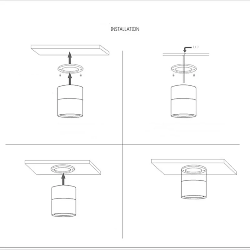 Dimmable 7W 10W 12W 15W Surface Mounted LED Downlight Spot Light 360 angle revolve Dimmable LED Downlight AC85-265V + LED Driver