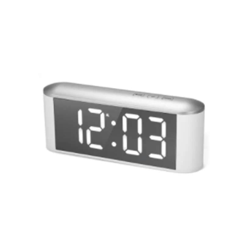 Table Desk Digital clock LED temperature display snooze New home LED electronic clock Mirror clocks with Thermometer