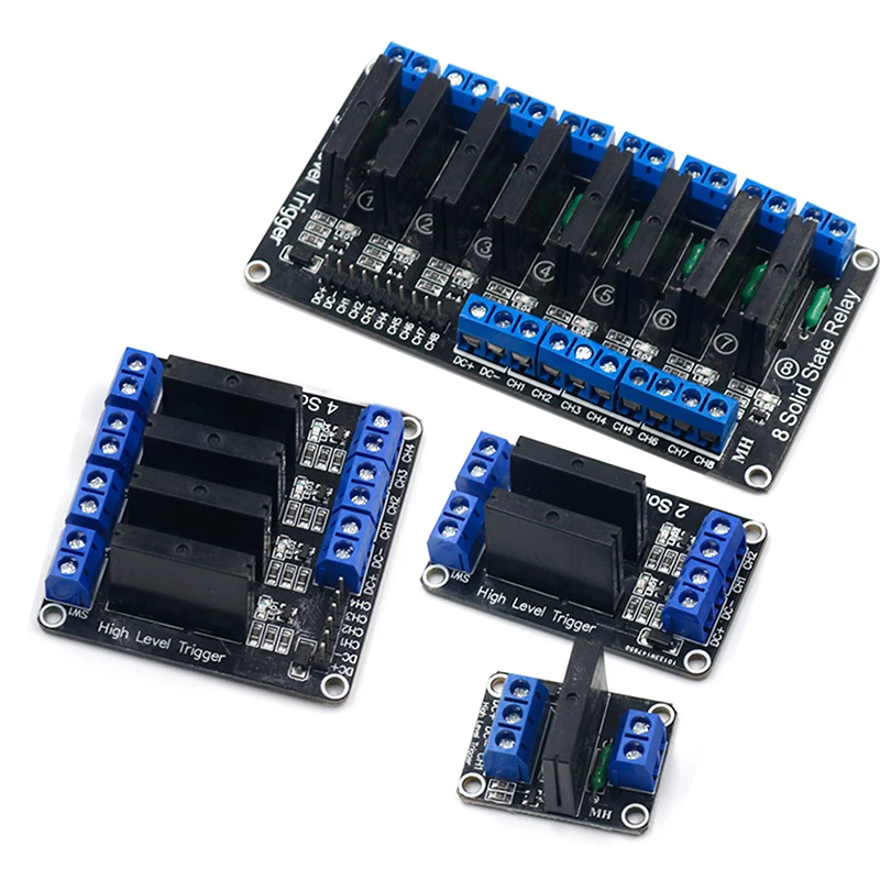 1 2 4 8 Channel 5V DC Relay Module Solid State High Level SSR AVR DSP G3MB-202P Relay for arduino