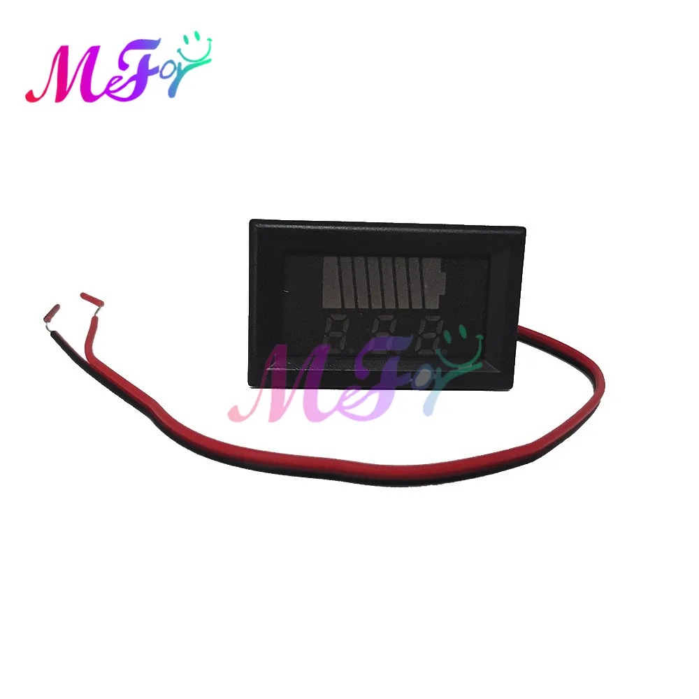 Car Battery Charge Level Indicator 12V 24V 36V 48V 60V 72V Lithium Battery Capacity Meter Test Display LED Tester Voltmeter