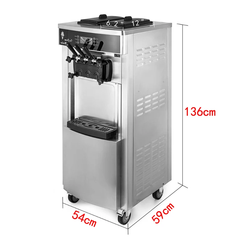 Commercial Ice Cream Sorbet Making Batch Freezer Gelato Machine Hard Ice Cream Machine