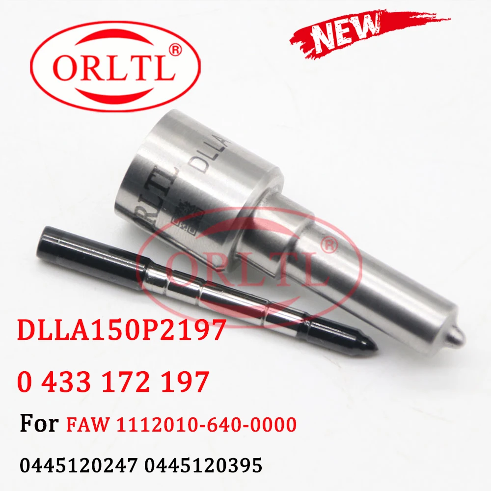 DLLA150P2197 0 433 172 037 Diesel common rail injector nozzle DLLA 150P2197 genuine fuel injecor nozzle P2197 for FAW 0445120395