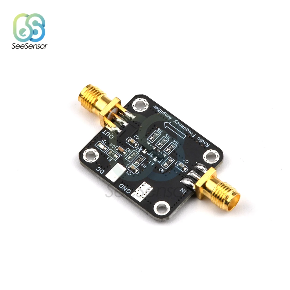 Imagem -03 - Amplificador de Banda Larga 10khz para 1ghz 10dbm rf Módulo Lna hf Vhf Uhf fm Rádio Amador Placa Amplificadora de Baixo Ruído dc 12v