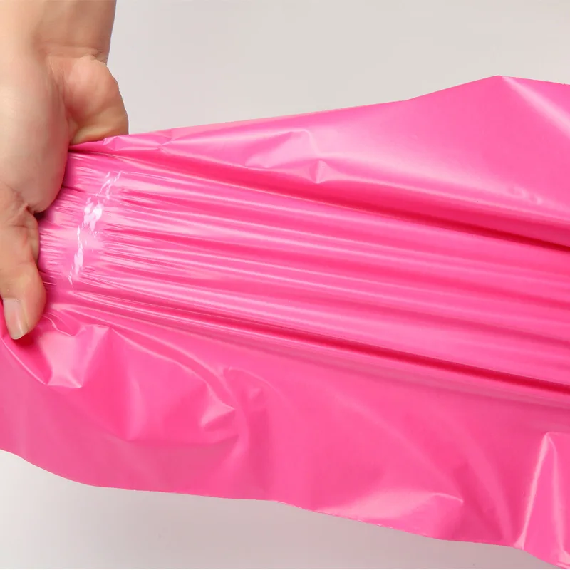 プラスチックメーラー封筒バッグクーリエバッグポリ無料郵送ピンク包装袋小包収納