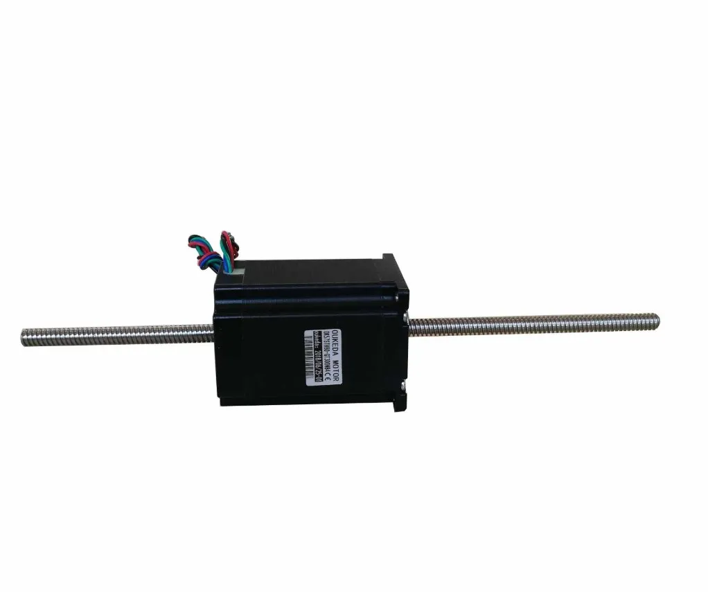 Straight-through screw motor Nema23 57BYG80 4.2A 2N.m 57 perforated tape Tr8 * 4 (P2) * 300mm shaft linear stepper motor