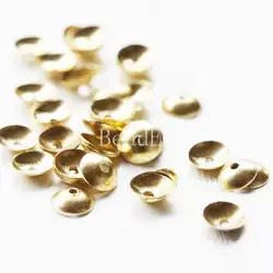 DIY Supply-100 Pieces Raw Brass Finding Bead Caps-6mm (498C)