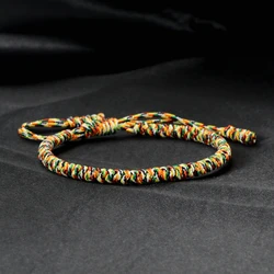 MultiColor Tibetan Buddhist Blessed Lucky Braided Bracelets For Women Men Handmade Knots Vintage Rope Bangles Adjustable Jewelry