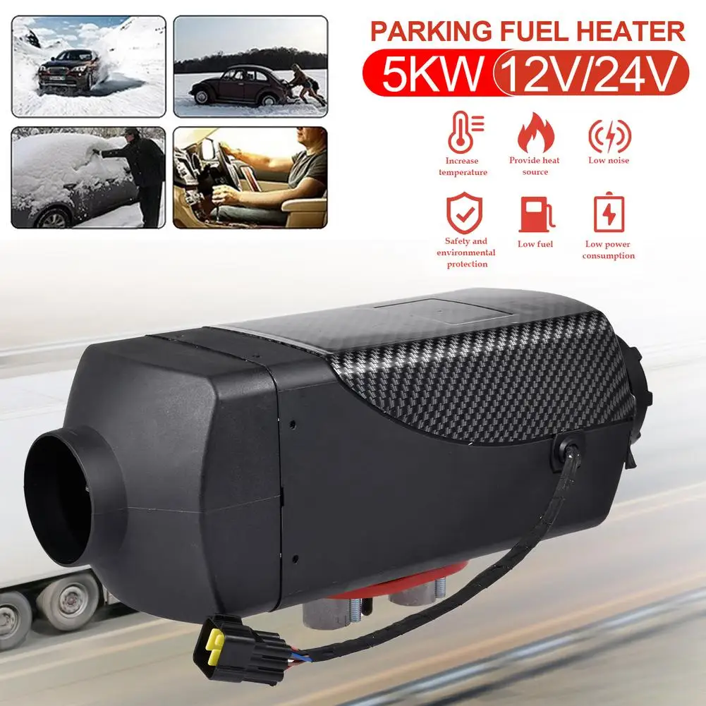 5KW 12V/24V Car Air Heater Compact Automatic Fuel Heater Universal Parking Fuel Heater For Vehicle Automotive Heater Accessories