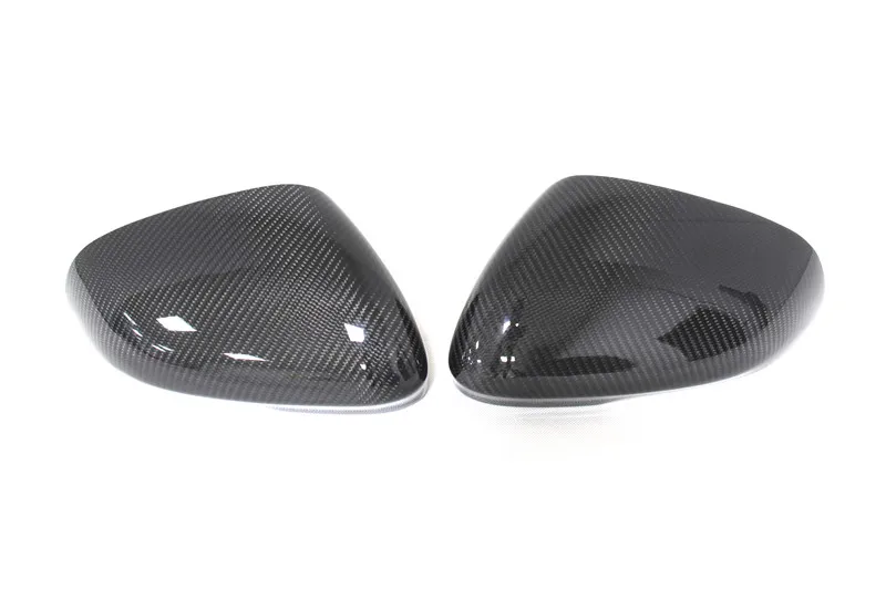 2009-2021 For Jaguar XE XEL XF XFL XK XJL I-PACE Gloss Black Add On Or Replacement Style Dry Carbon Fibe/ABS  Mirror cover cap