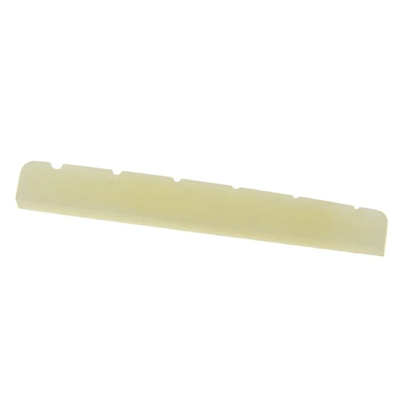 Unbleached Flat Base Pure Bone Nut 43mm Electric Guitar Slotted Bone Nut for Strat TL 43x3.5x4.5/5.16/5 Dropshipping