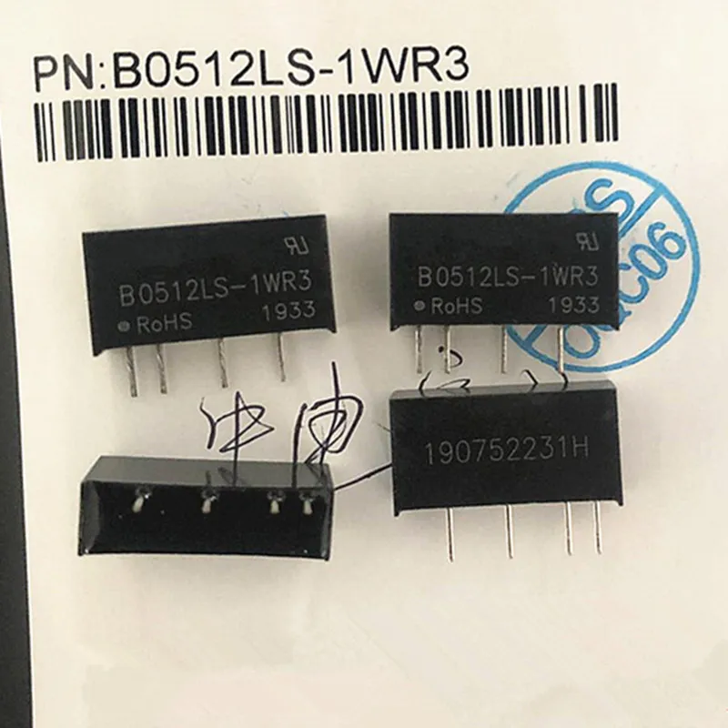 

10Pcs/lot New Original Power module B0512LS-1WR3 B0512LS-1W B0512LS 1W Input: 4.5-5.5VDC Output: 12V 0.08A DC-DC 1.5KV Isolate