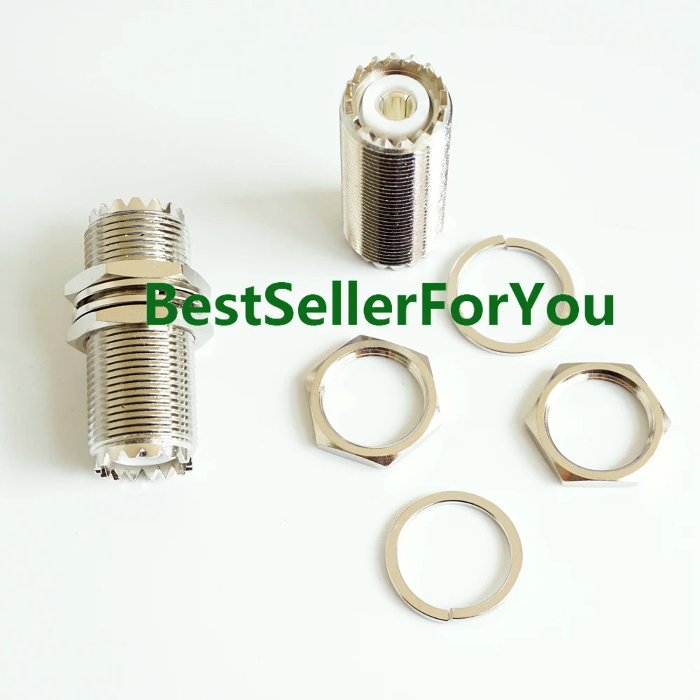 1Piece UHF SO-239 Female Nut Bulkhead To SO-239 Jack RF Mount Adapter Connector FOR PL-259