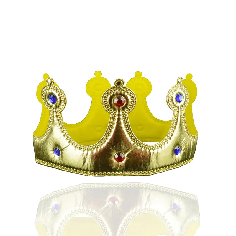 ปาร์ตี้ฮาโลวีนเครื่องแต่งกายคอสเพลย์ Props King 'S เสื้อคลุมเด็ก Crown 56x12cm