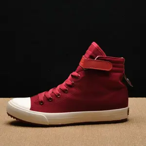 Neue Männermode atmungsfreie leichte lässige Leinwand All Black White Red High Operior Sneakers Schuhe Apartments 445 8 Hauptverkäufe weiß und rotes Tennis - №4
