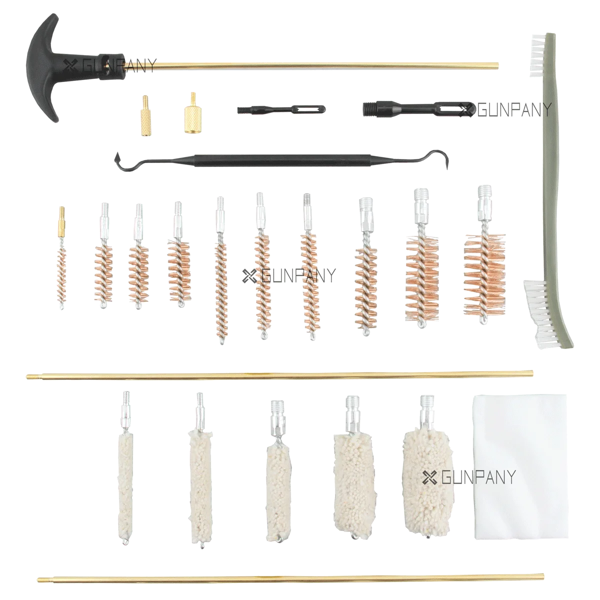 Imagem -02 - Vector Optics-gun Barrel Limpeza Kit Escovas Grupo Ferramenta de Alumínio e Case para Rifles e Espingardas