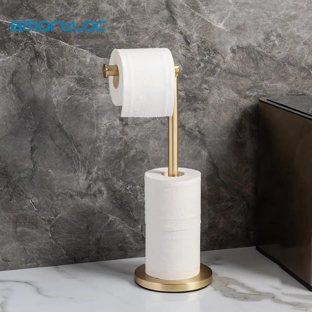 Smartloc golden Stainless Steel Toilet Paper Holder Paper Towel Holder Kitchen Paper Holder Bathroom Toilet Paper Stand