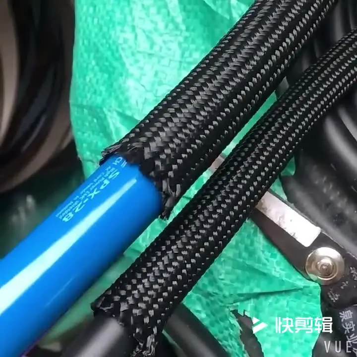 Luvas trançadas especiais do cabo do absorvente de choque do algodão preto do orador para o fio audio da alimentação 10m xssh audio oem 5mm 8mm 15mm 20mm 25mm