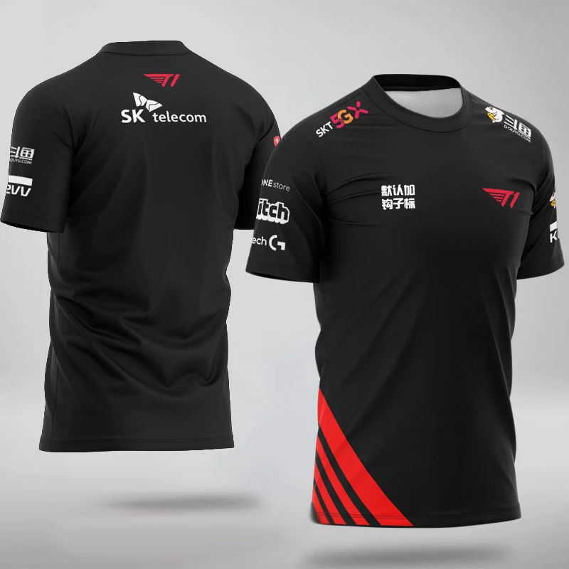 LCK 2020 Spring Season SKT T1 Pro Player Team Jersey T Shirt Uniform Faker Shirts SKTT1 T-shirt SKT1 Canna