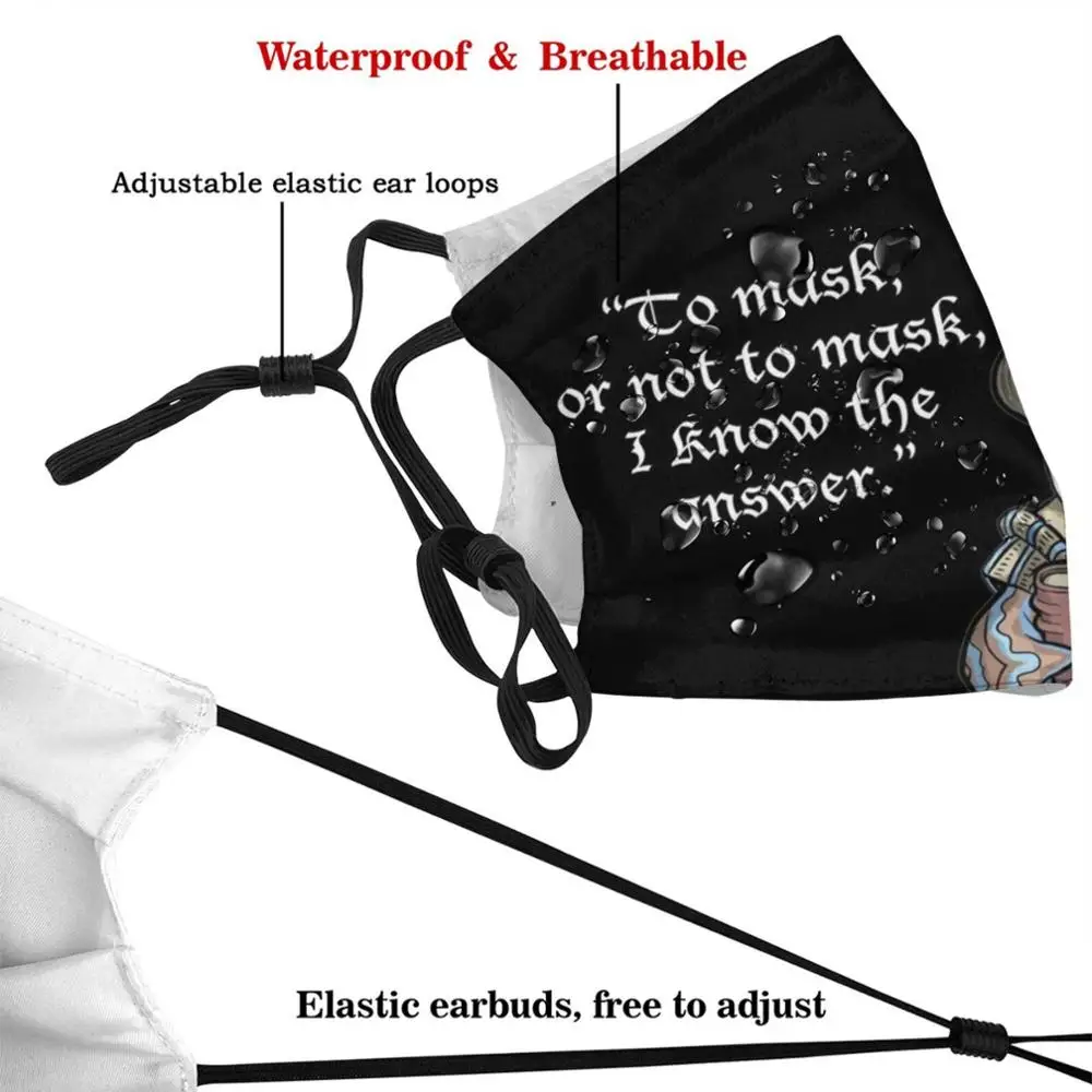 William Shakespeare Washable Trending Customized Pm2.5 Filter Mask Shakespeare Literature Poetry Romeo And Juliet Hamlet