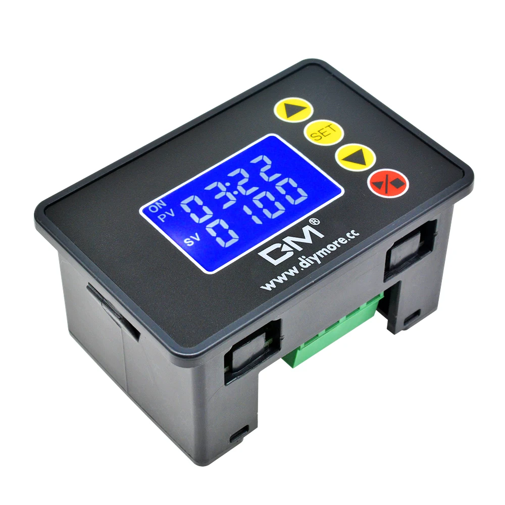 AC 220V 12V 24V 1.37\'\' LCD Display Digital Time Delay Relay Cycle Timer Control Switch Adjustable Timing Relay Time Delay Switch