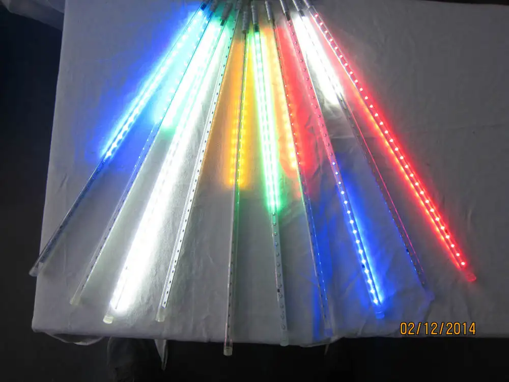 

10sets/lot SMD5050 RGB Colorful Led Meteor Shower Lights Led Tube 12 * 500 Mm10 Pcs/set 48 Leds/pc