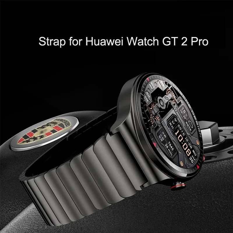 22mm Stainless Steel Strap for Huawei Watch GT 2 Pro  Offical Same Wristband with Protective Film for Gt2 Pro