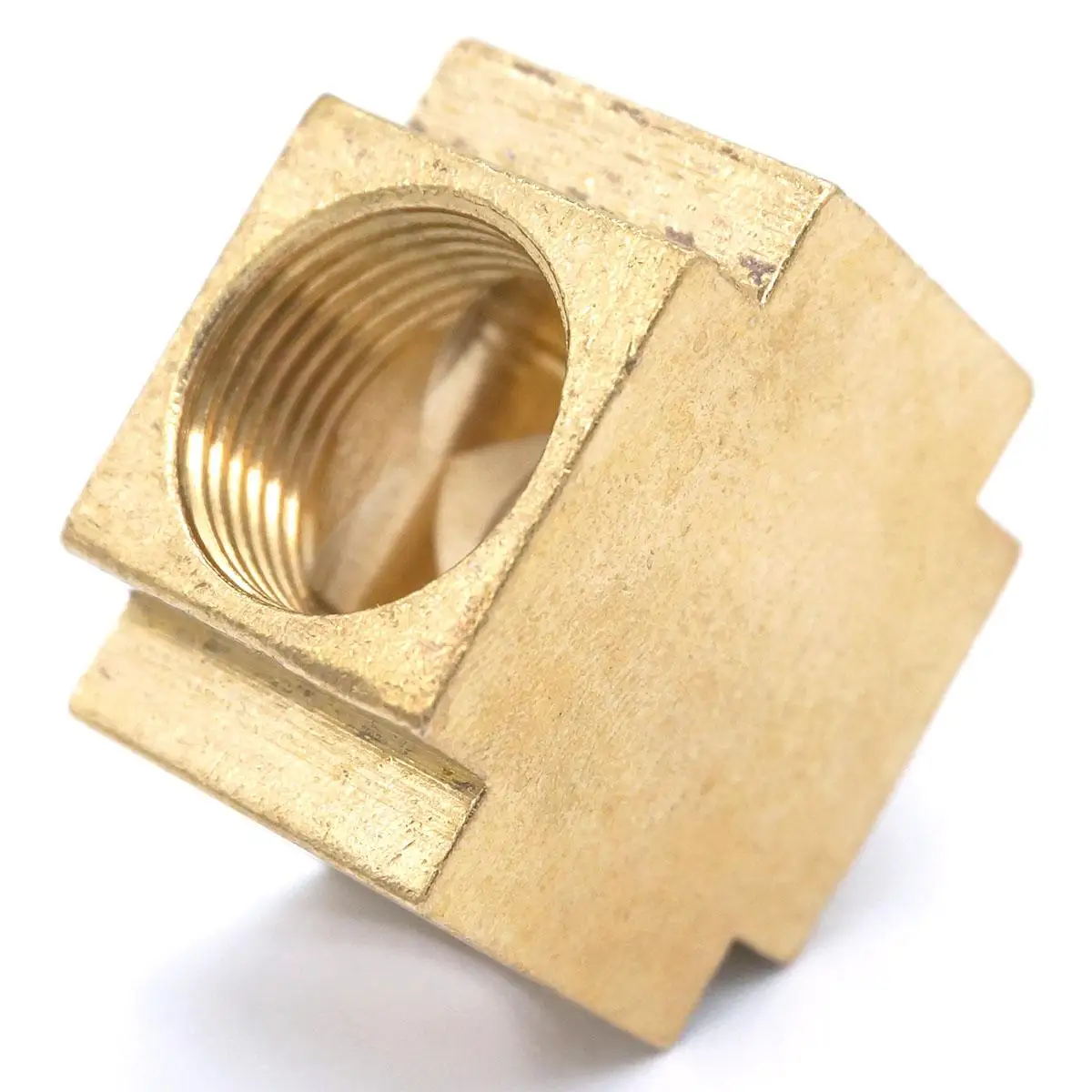 Cross 4 Way Brass Pipe fitting Equal Female Connector 3/8" BSP Thread For Grease System hydraulic system