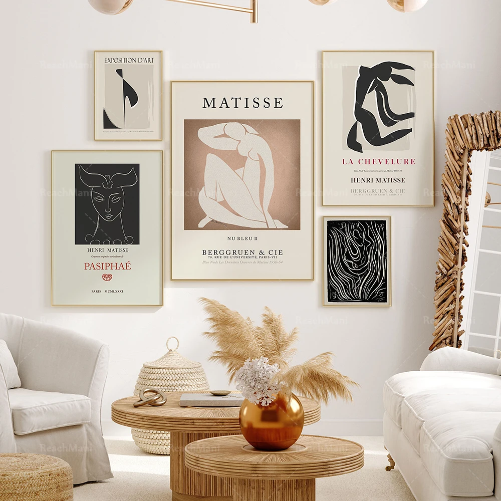 Henri Matisse Prints | Gallery of Henri Matisse Exhibition Printable Poster | Digital Print | Nu Bleu | La Chewelure | Pasiphae