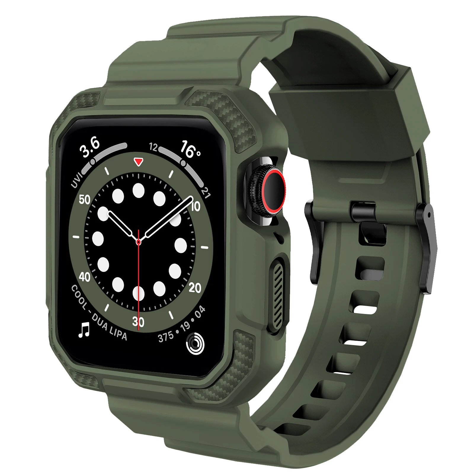 Sport Shockproof 44mm 42mm Watch Band with Case for Apple Watch Band Strap for Iwatch 40mm 38mm Series 6 SE 5 4 watchbands