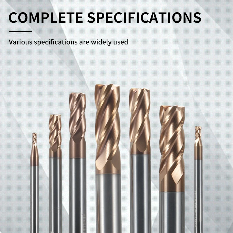 1pcs/5pcs/10pcs 4-edge HRC 60 D2*R0.5*D4*50L/D4*R0.5*D4*100L/D10*R3*D10*75L CNC machining machine tool tungsten steel alloy fill
