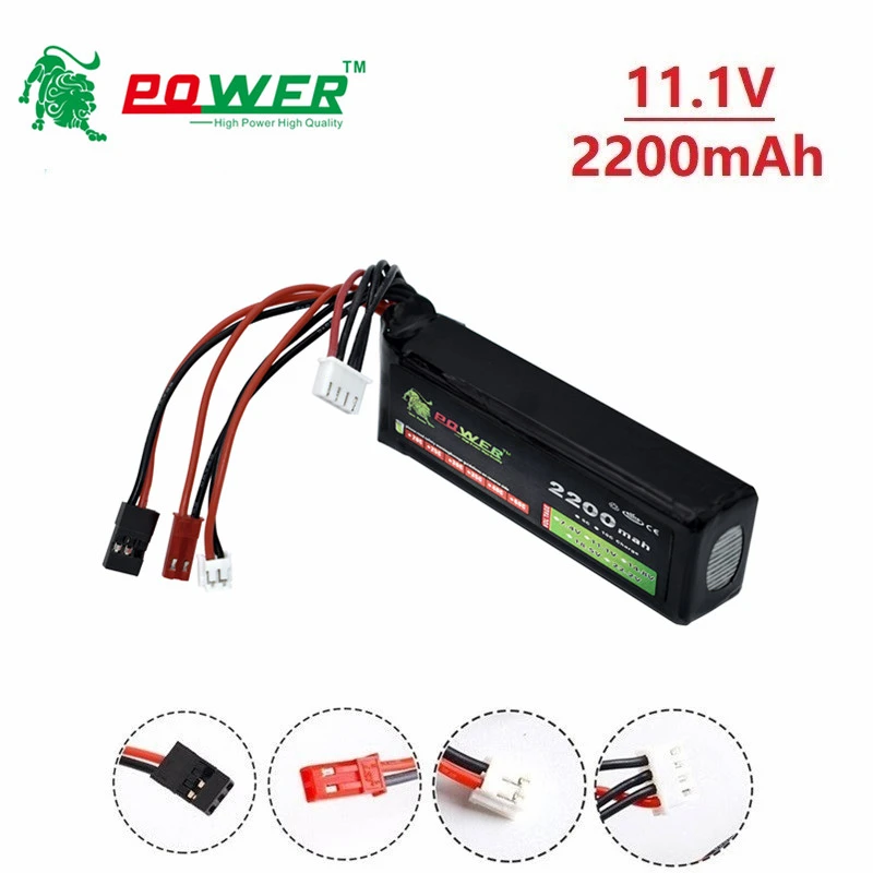 1Pcs 11.1V 2200mAh 8C 3S Li-Poly RC Battery for Walkera DEVO 7 DEVO 10 DEVO12E F12E WFLY9 RadioLink AT9 AT10 Transmitter