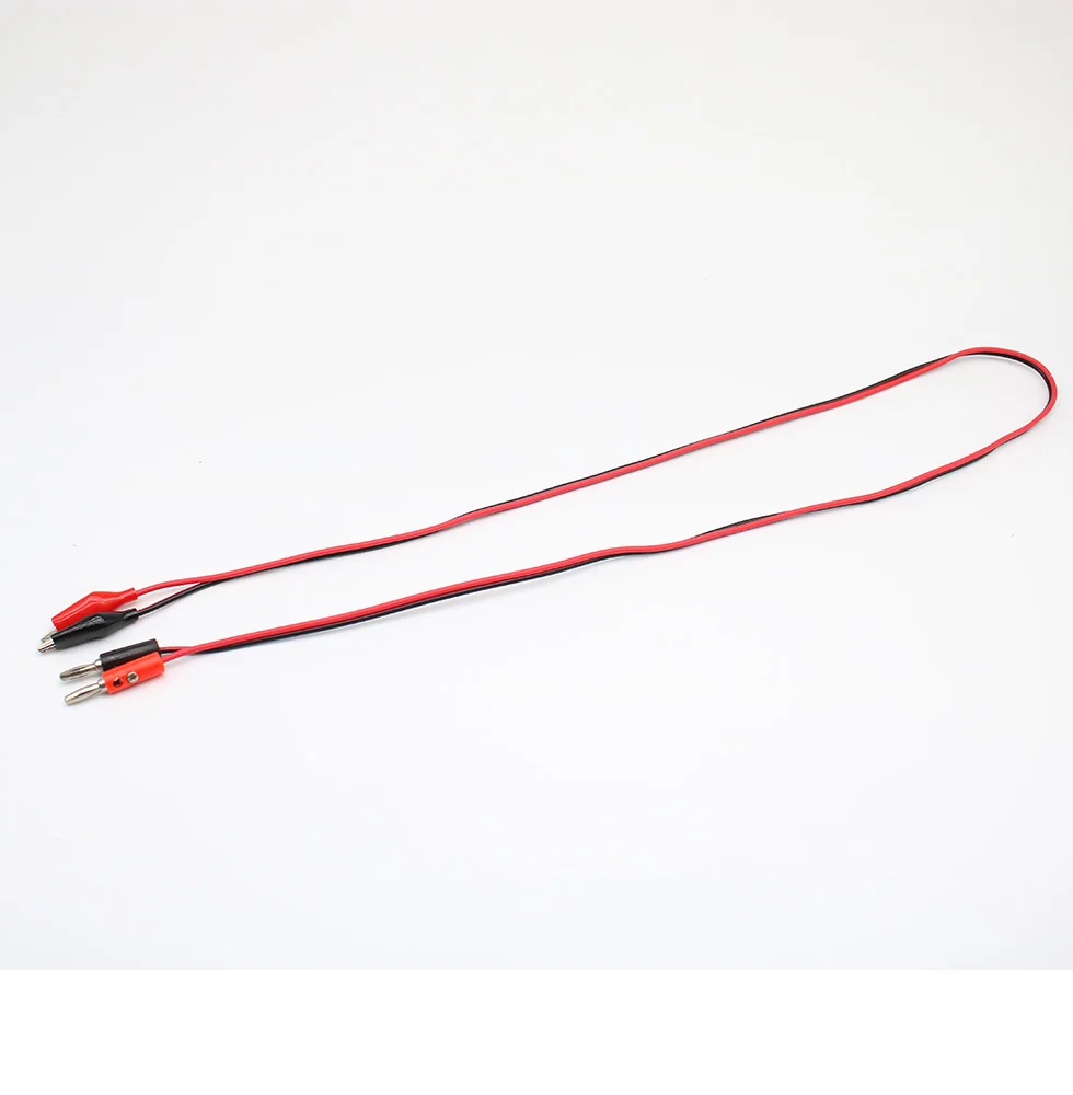 Wholesale 1Pcs 1meter Red and Black Alligator Testing Cord Lead Clip to Banana Plug for Multimeter Test