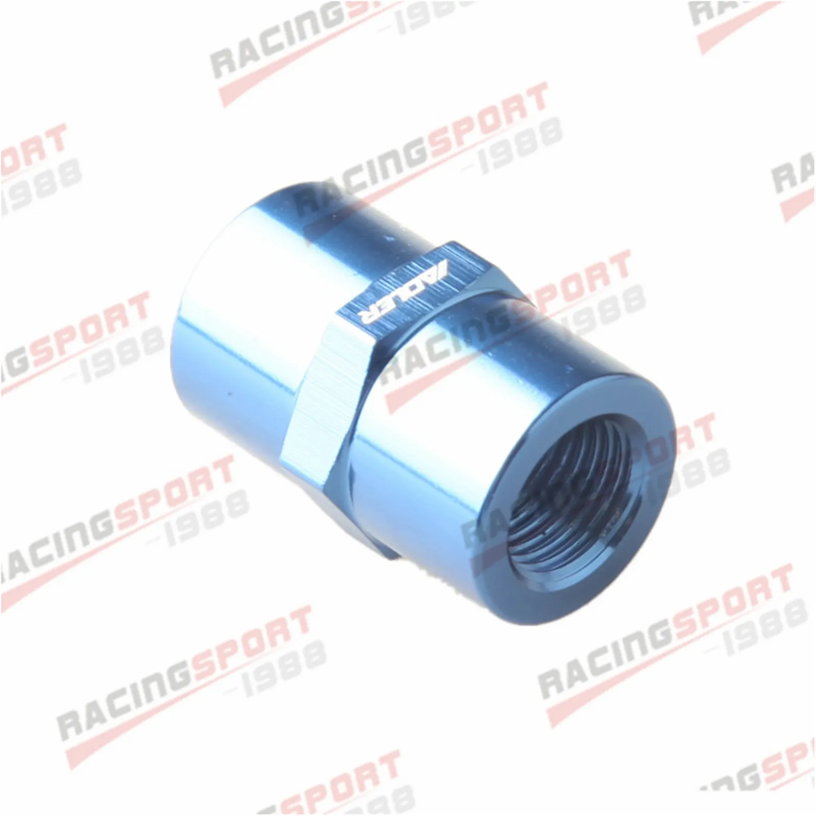 1/8 "Npt Female Naar 1/8" Npt Aluminium Rechte Adapter Fitting Blauw