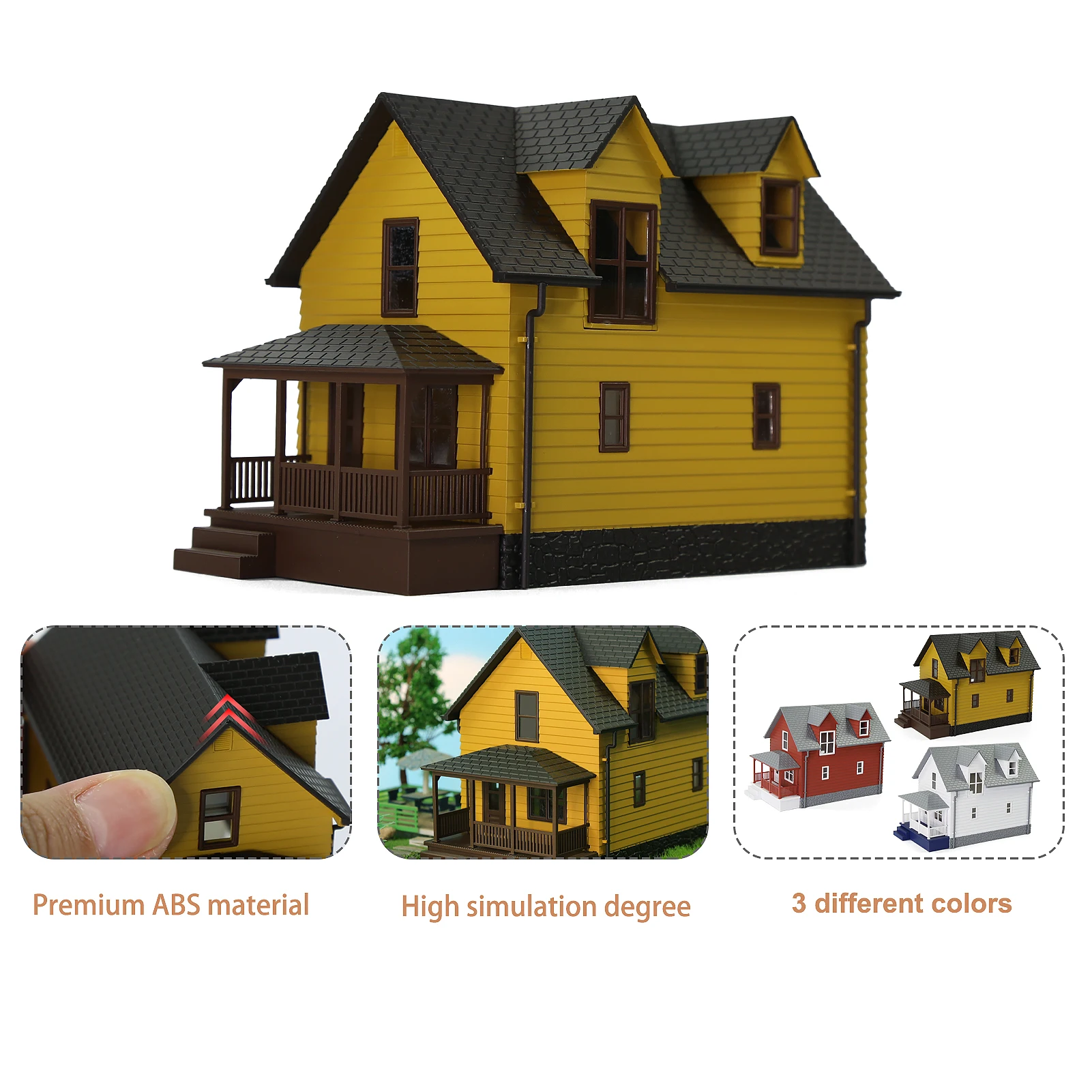 Evemodel One Unit N Scale 1:160 Model Village Farm House Assembled Model Architectural Building Layout JZN01