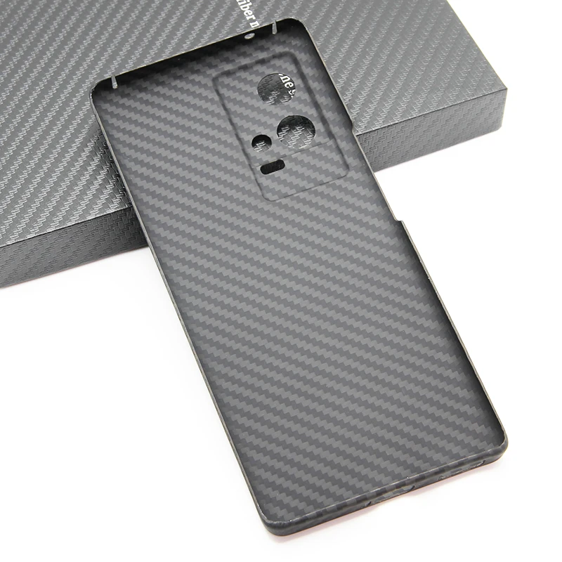 CF skin Carbon fiber phone case for VIVO iqoo 8 Pro light Thin High-strength Aramid protective shell