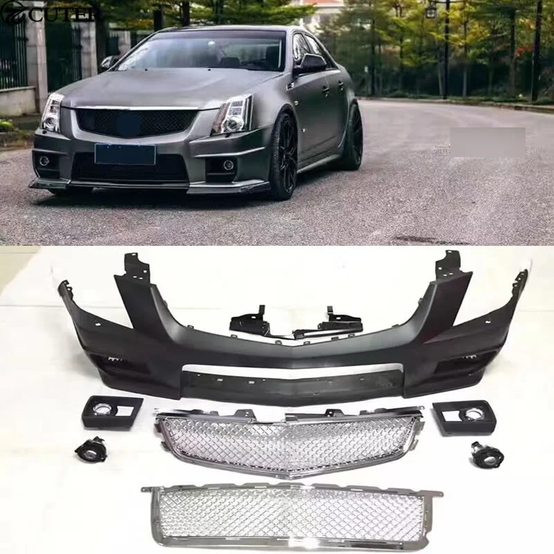 Cts Cts-v Pp ulepszony przedni zderzak Racing grille zestaw do nadwozia samochodu Cadillac Cts Cts-v 08-12