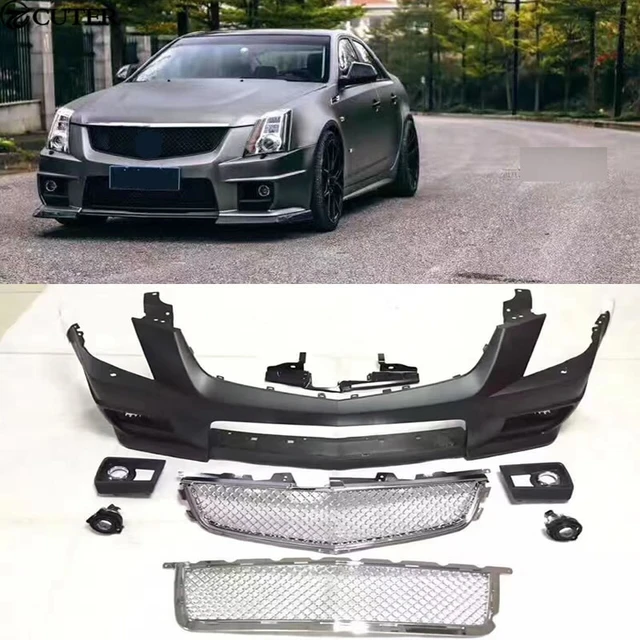 Cts cts-v pp upaintedフロントバンパーレーシンググリル車体キャデラックcts cts-v 08-12 - AliExpress