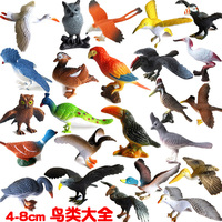 PVC plastic figurines for home decoration, flying bird, goose, Eagle, parrot, Peacock, owl, model toys