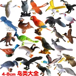 PVC plastic figurines for home decoration, flying bird, goose, Eagle, parrot, Peacock, owl, model toys