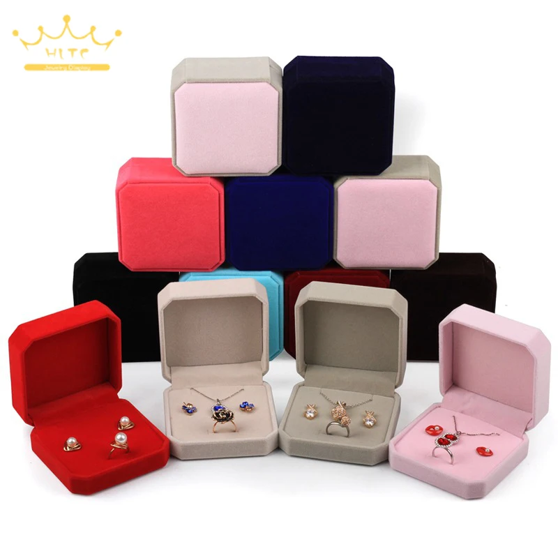 Velvet Muti-function Kit Box Necklace Storage Box Ring Holder Earring Organizer Jewellery Gift Packaging Box