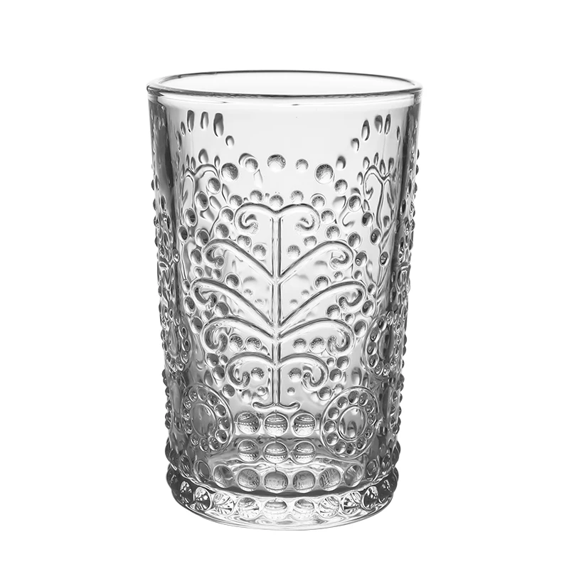 Aixiangru-Cow Shape Cocktail Glass with Tree Leaves, Creative Cup, Classical Embossed Cocktail Colin Cup