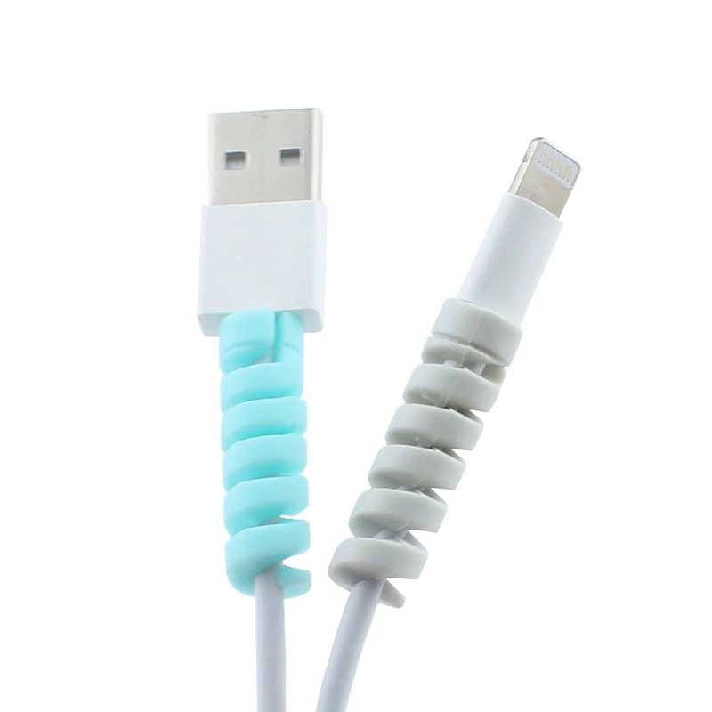 4PCS Cable Protector Silicone Bobbin Winder Wire Cord Organizer Cover for Apple iphone USB Charger Cable Cord