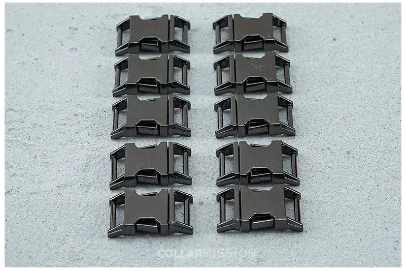 1pc Metal Colorful Side Release Curved Buckles Durable Plated Buckle 10mm, 15mm, 20mm, 25mm Dog Collar Paracord DIY Accessories