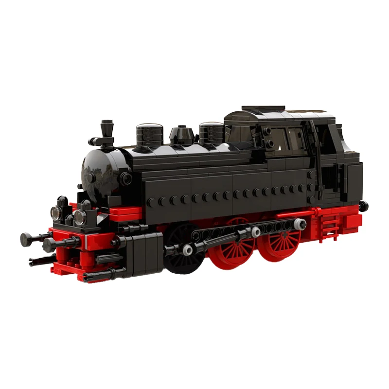 MOC BR 80 Steam Engine Locomotive Car Building Blocks Model German Small Cargo Town Track Railway Train Toy Children Best Gifts