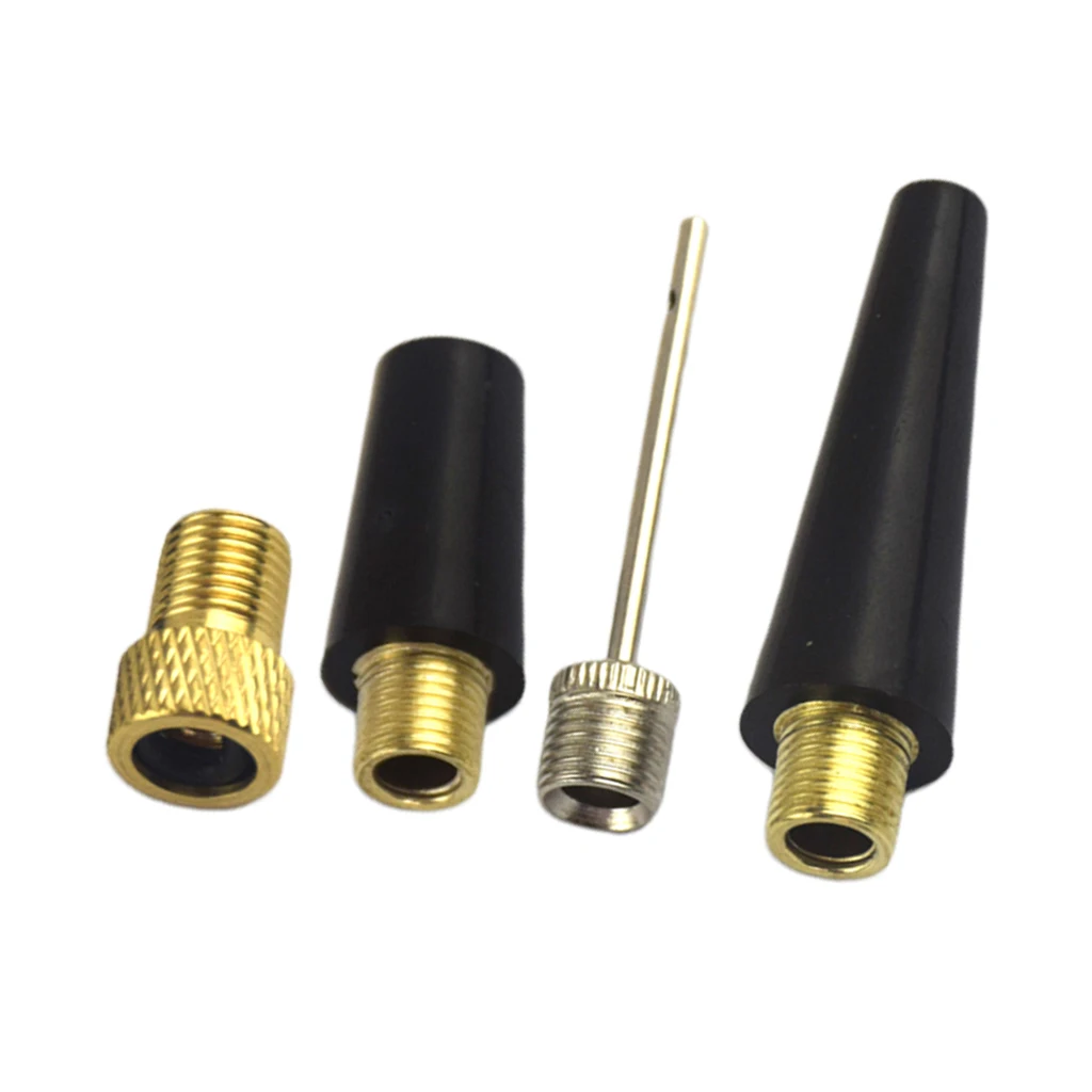Brass Pump Valve Adapter Sports Toy Ball Inflate Needle Pumping Nozzle Accessory French to American Valve Convertor Connector