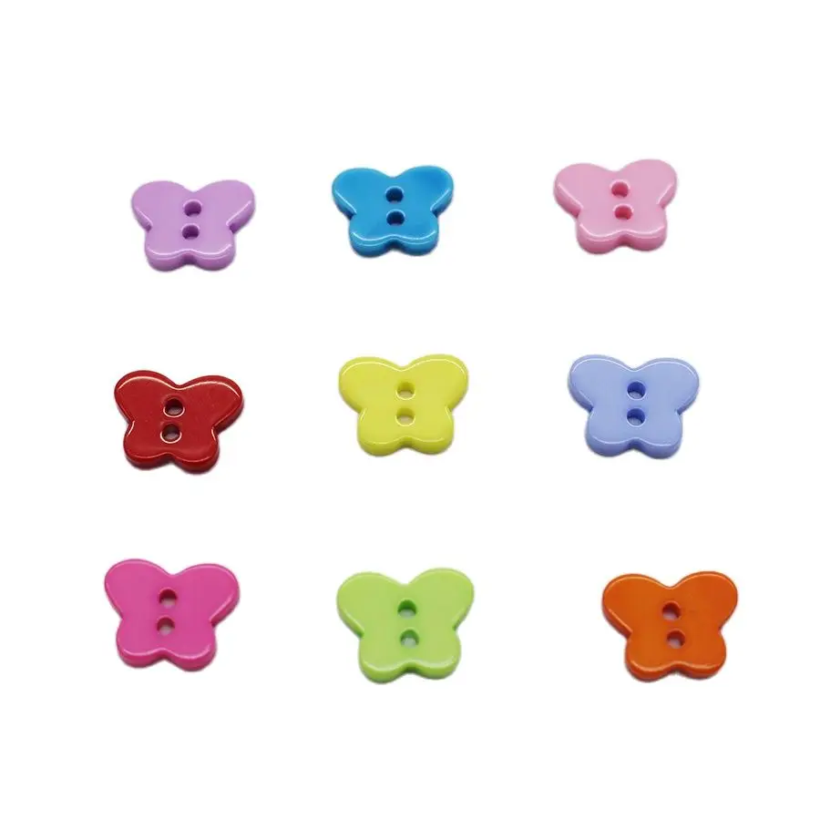 

Resin Sewing Button Butterfly Buttons For Scrapbooking Sewing Craft Buttons Decorative Buttons Children Botones 2 Holes 100 Pcs