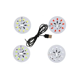 DALCAN 1pcs low-voltage USB Connection DC5V LED Desk Light Source 2835 Lamp Beads two-color drive-free With Diameter 32mm