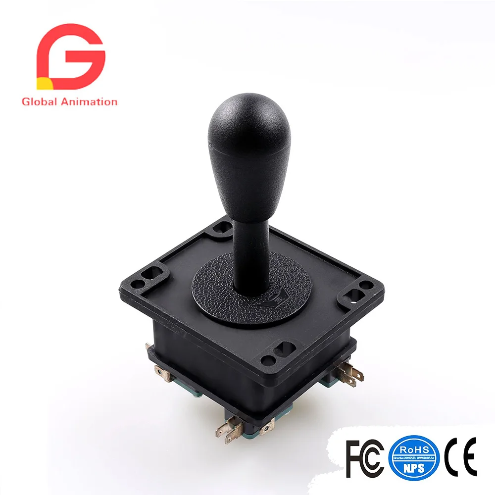 Arcade Game DIY Parts, Happ Style, Standard American Push Buttons with Microswitch, 2Pin, 8Way Joystick for Mame Jamma Arc